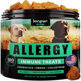 Natural Dog Allergy Chews with Omega Probiotics Apple Cider Vinegar