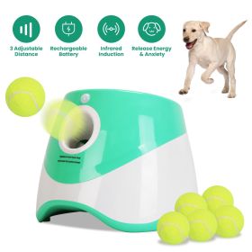 Automatic Dog Ball Launcher Included 6 Tennis Balls Automatic Dog Ball Launcher Included 6 Tennis Balls