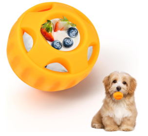 Dog Chew Toys For Puppies And Treat Trays (Option: Single Ball yellow)